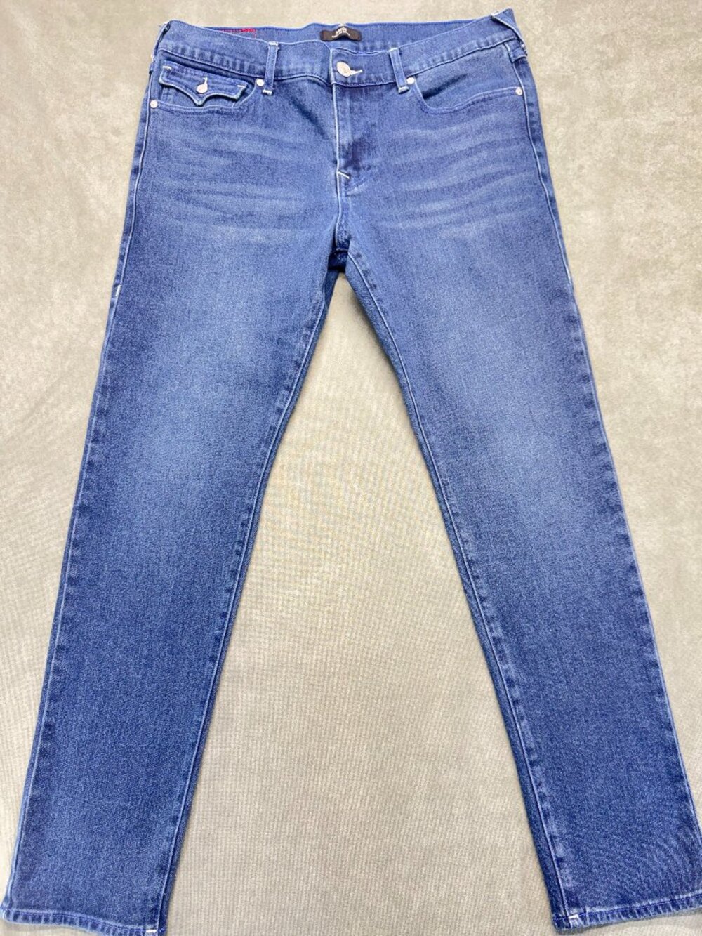 True Religion Rocco Relaxed Skinny Jeans 34 Medium Wash Stretch Denim